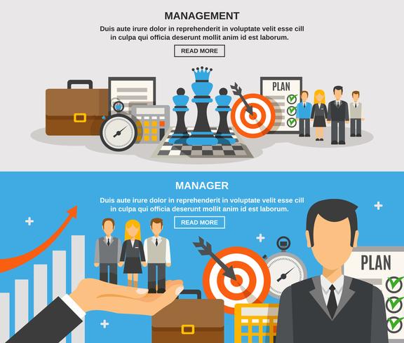 Management Banner Set vector