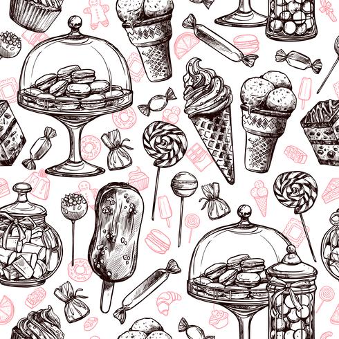 Sweets Seamless Pattern vector