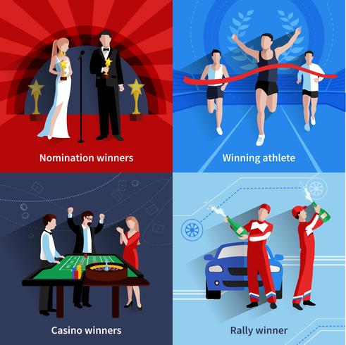 Winning Icons Set vector