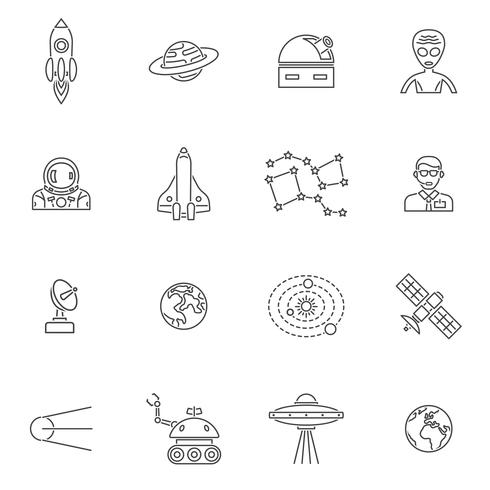 Space Icon Outline vector