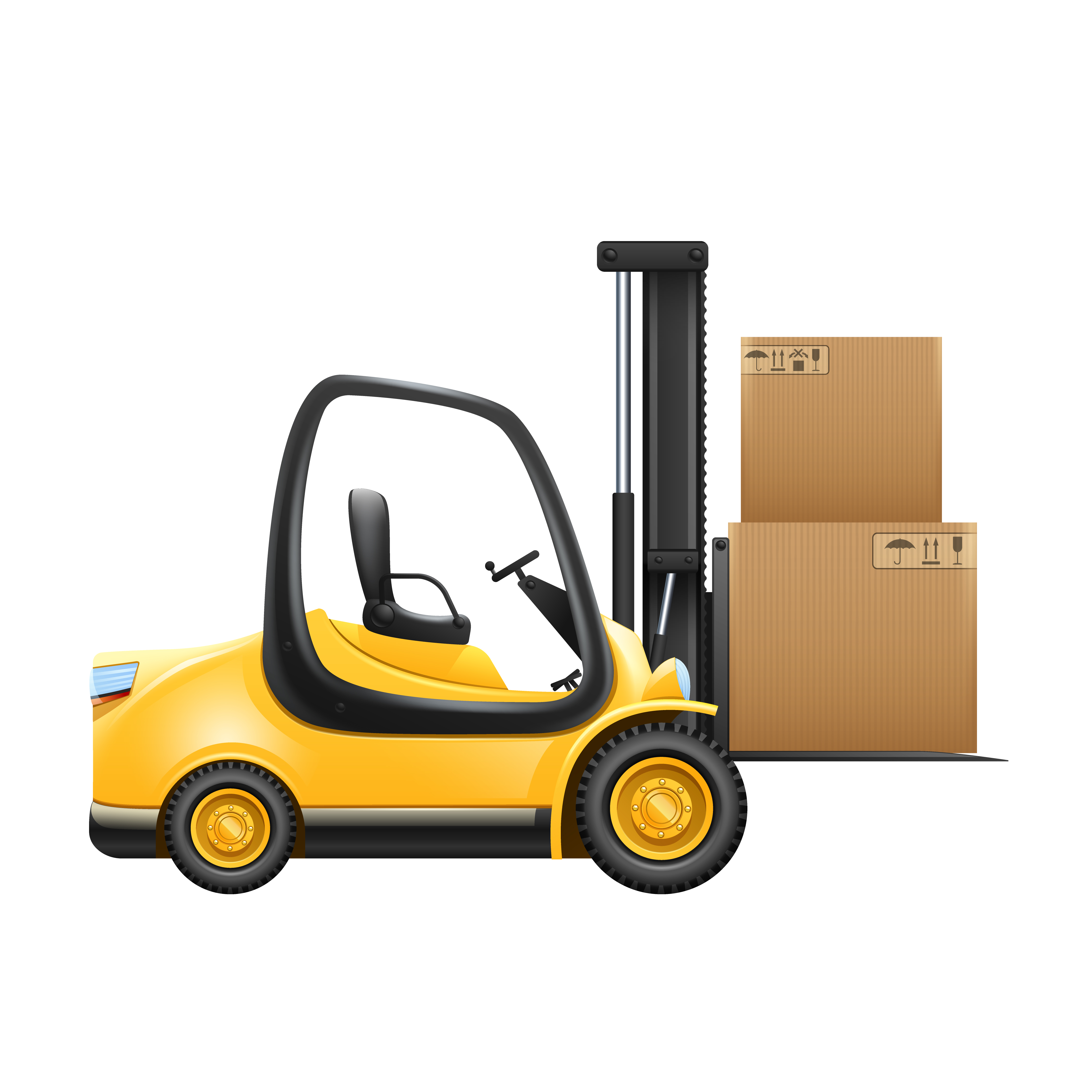 Lift Truck With Box - Download Free Vectors, Clipart ...