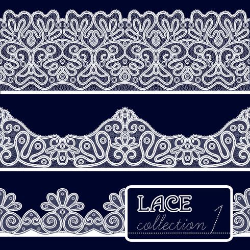 Lace Patterns Set vector