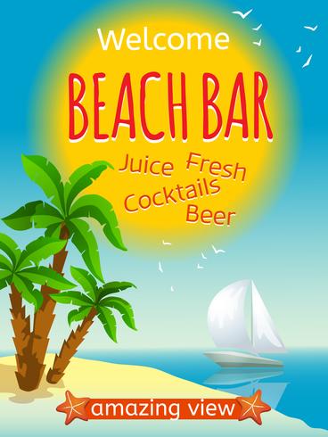Beach Bar Poster vector