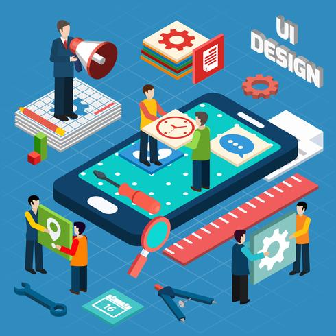 User interface design concept symbols layout vector