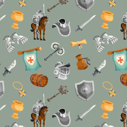 Knight Seamless Pattern vector