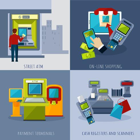 Atm Payment Set vector