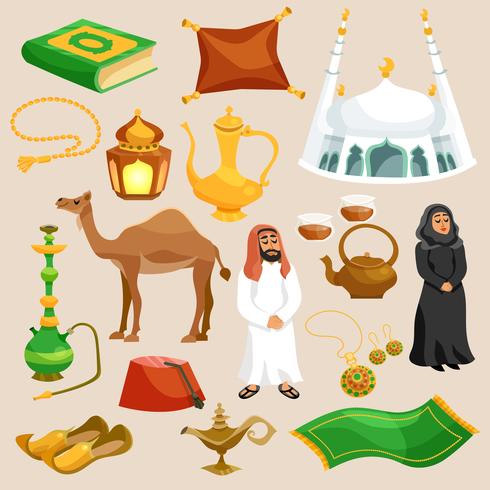 Arabic Culture Set vector