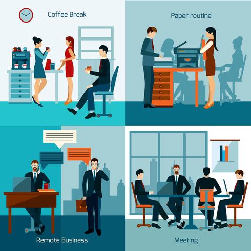 Office Workers Set vector