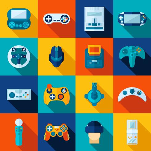 Video Game Icons Set vector