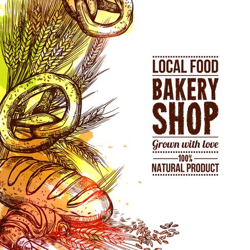 Bakery Hand Drawn Illustration vector