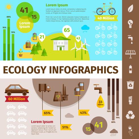 Ecology Infographic Set vector