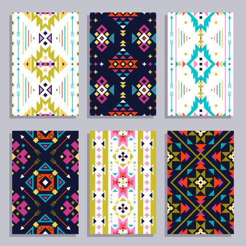 Ethnic Geometric Banner Set vector