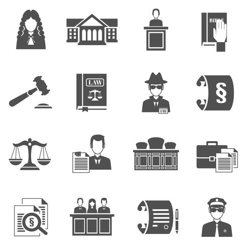 Law Icons Set vector