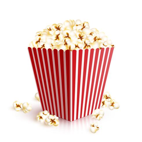 Realistic Popcorn Bucket vector