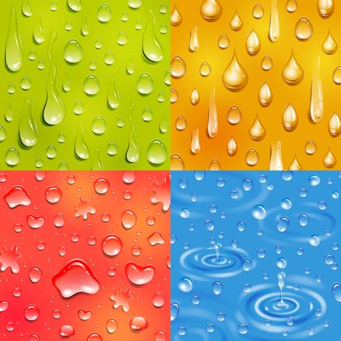 Water Drop Square Banner Set vector