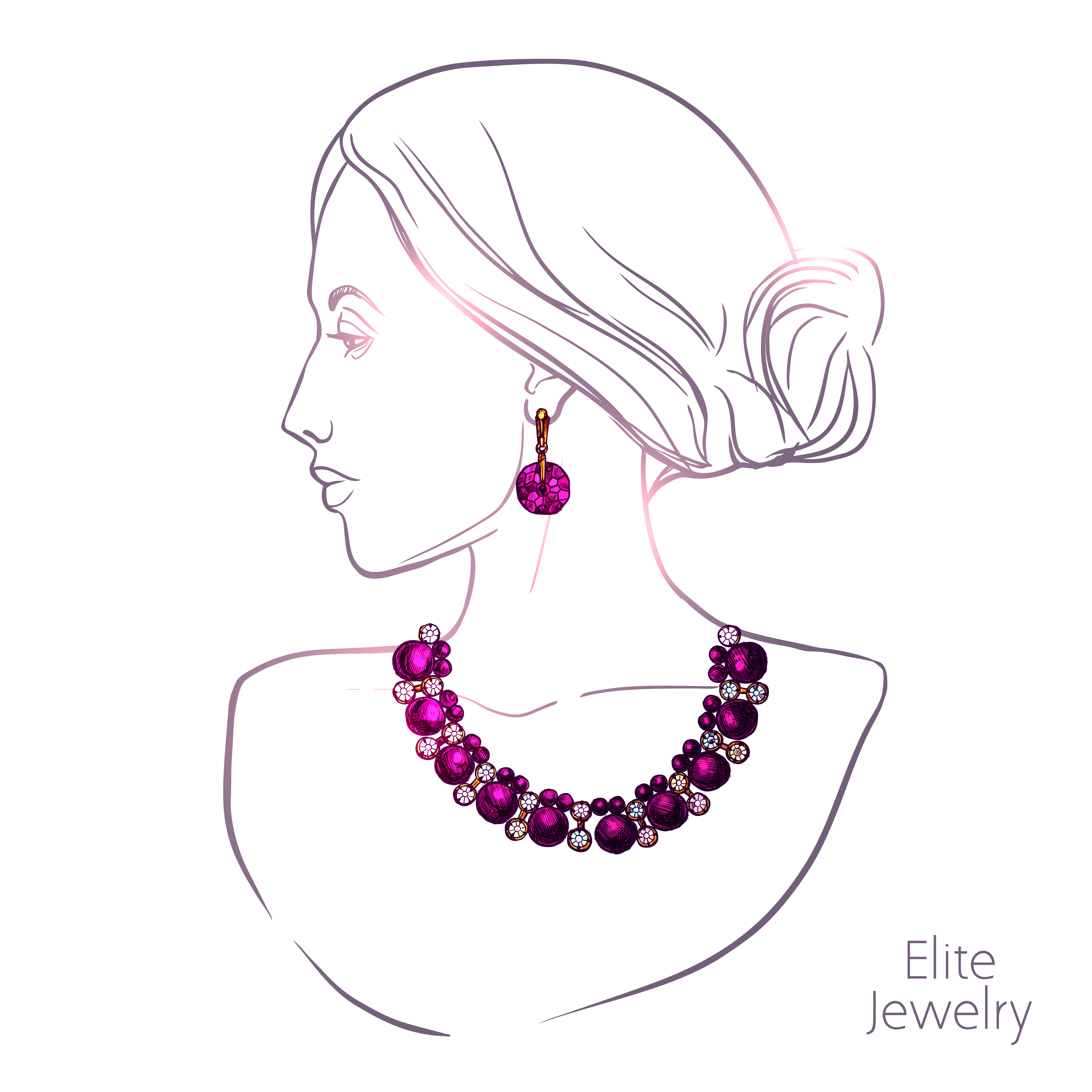 Woman And Jewelry 466479 Vector Art at Vecteezy