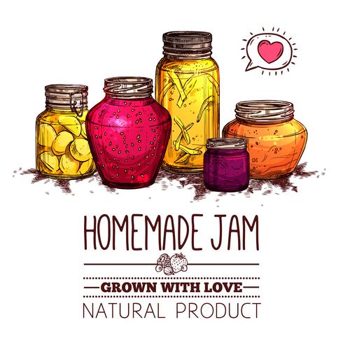 Jam Jars Poster vector