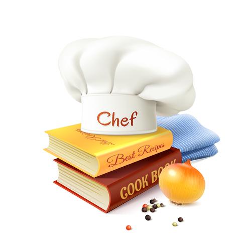 Chef y concepto de cocina vector