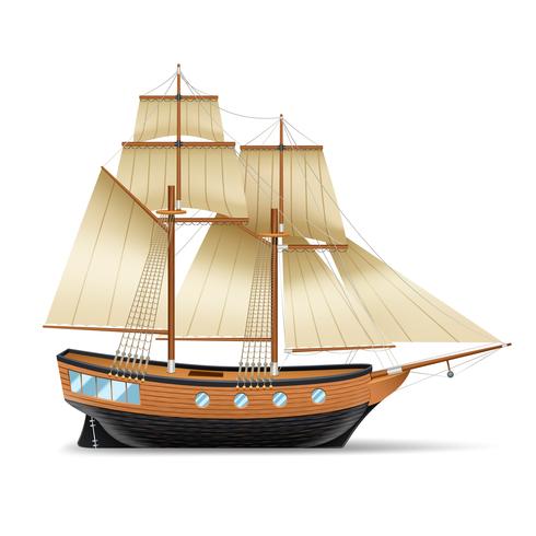  Sailing Ship Illustration  vector