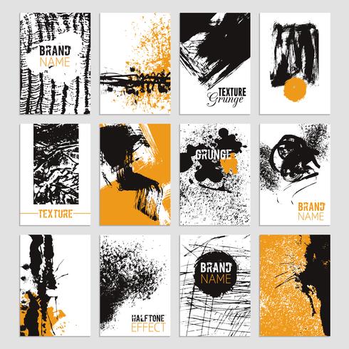 Grunge Texture Card Set vector