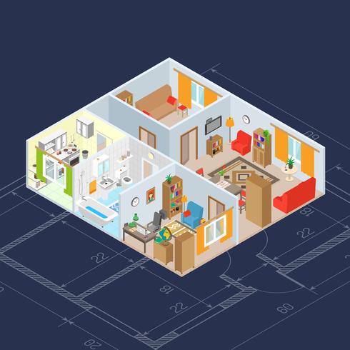 Isometric Interior Concept vector