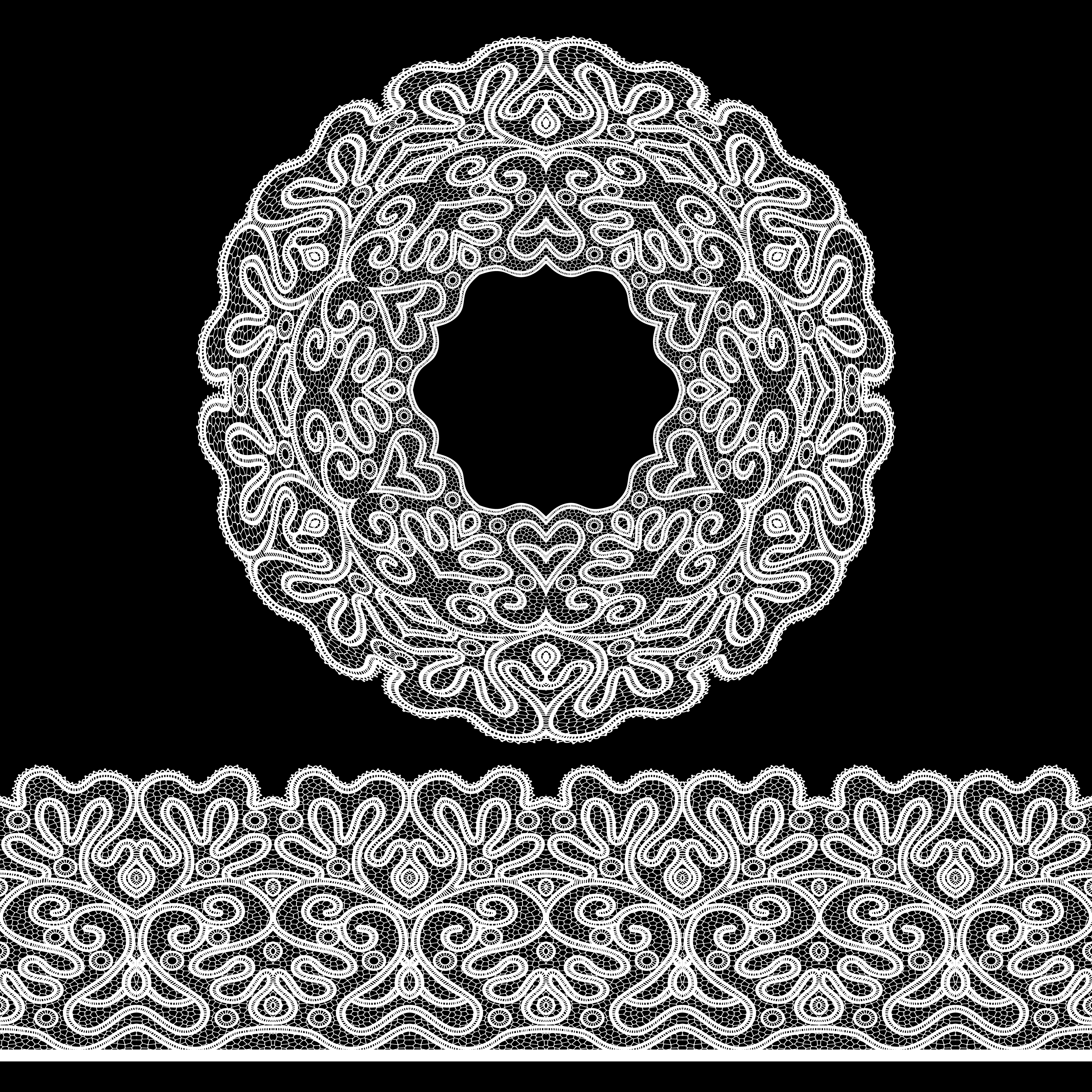 Download Lace Border Set 466582 - Download Free Vectors, Clipart ...