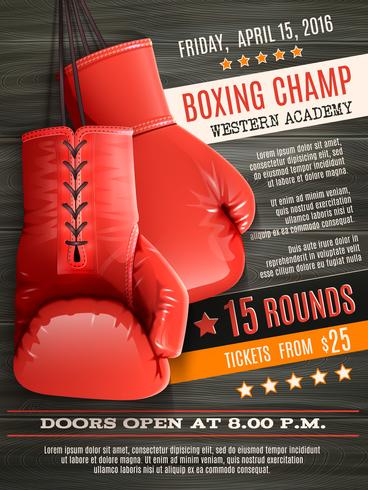 Gloves Boxing Poster vector