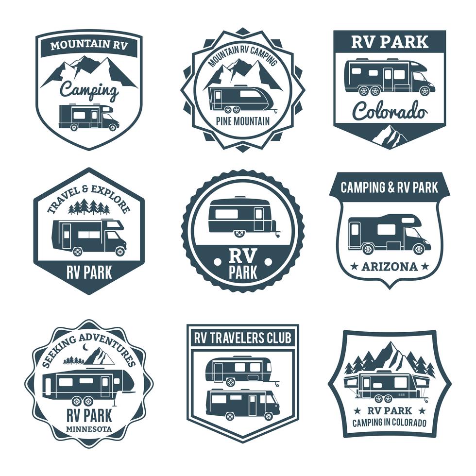 Recreational Vehicle Emblems 466616 Vector Art at Vecteezy