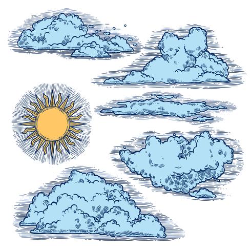 Sky And Clouds Color vector