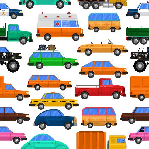  Cars Seamless Pattern  vector
