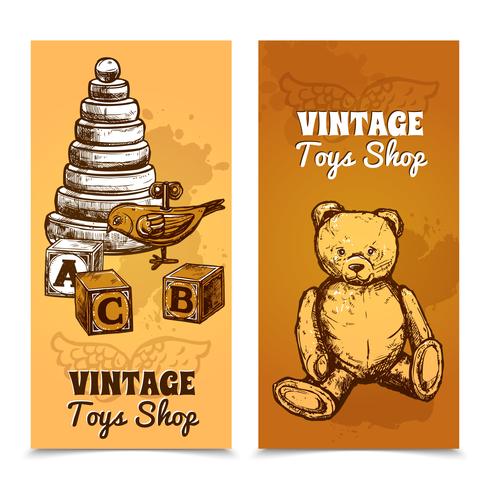 Toy Banner Set vector