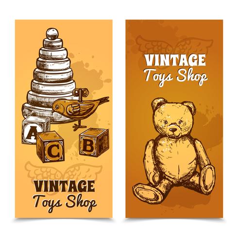 Toy Banner Set vector