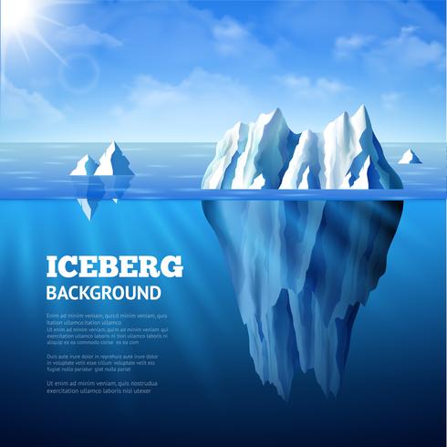 Ilustración de fondo de iceberg vector