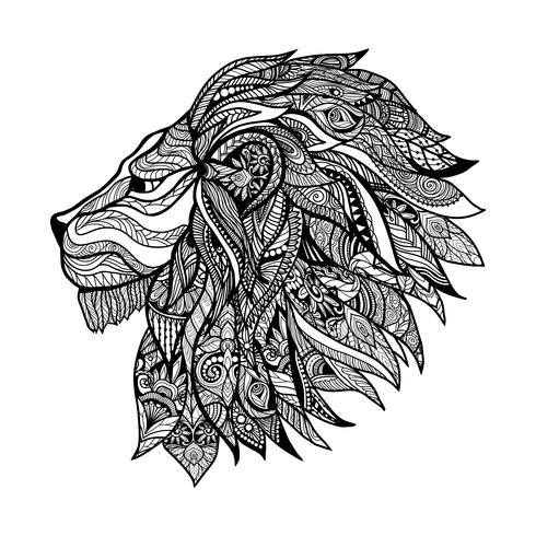 Decorative Lion Head vector