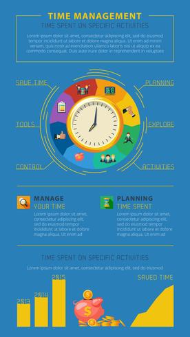 Time Management Tips Infographic Poster vector