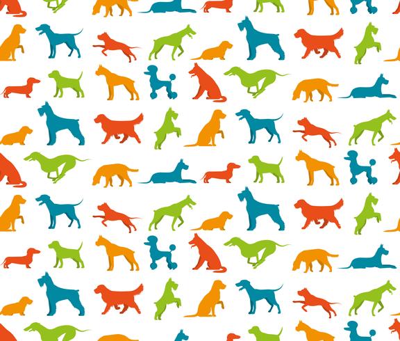 Dog seamless pattern vector