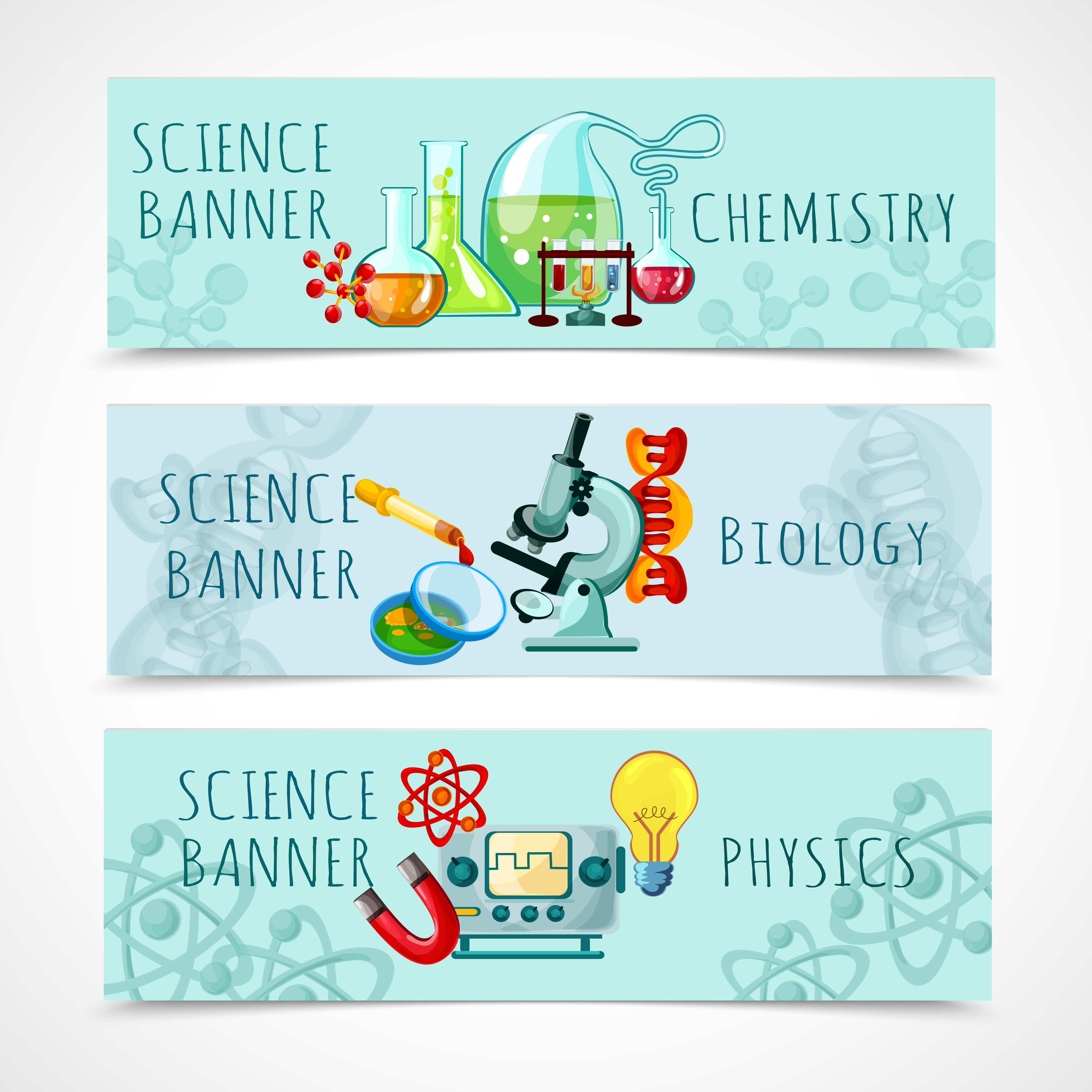 Science Banner Set 466805 Vector Art at Vecteezy