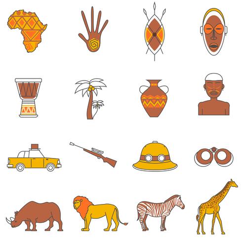 Conjunto de iconos de Safari vector