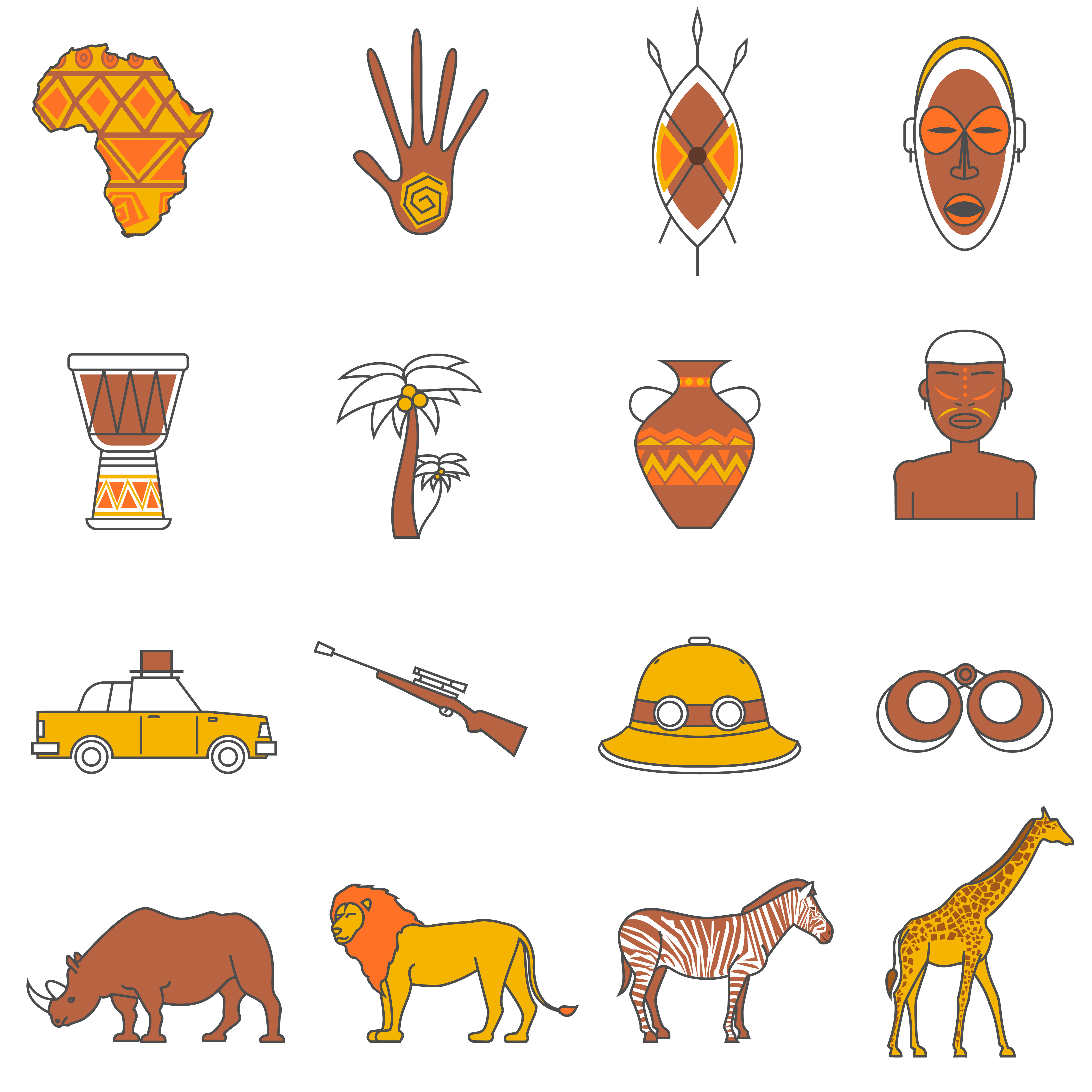 Safari Icons Set - Download Free Vectors, Clipart Graphics & Vector Art