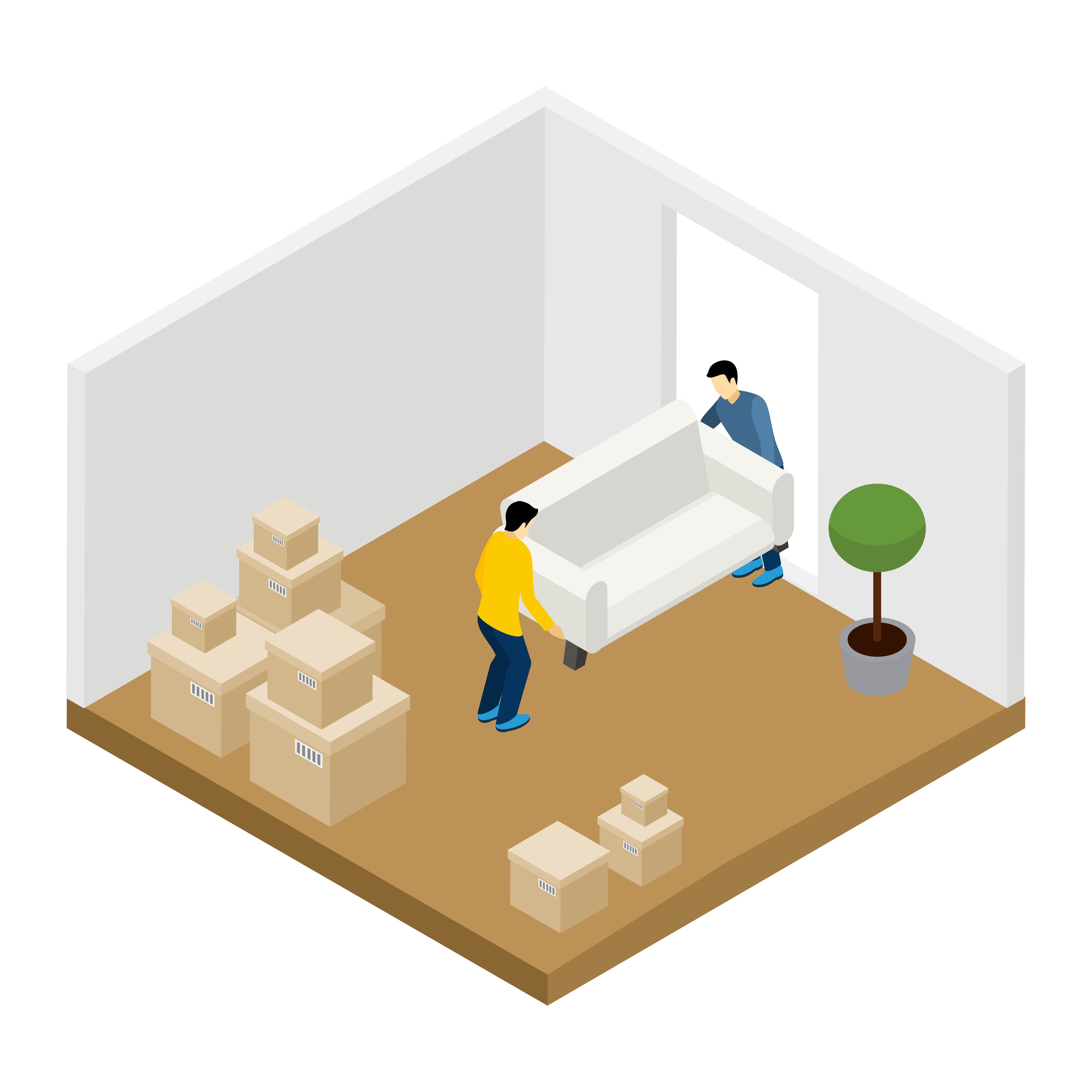 Moving in and out. Moving in and out