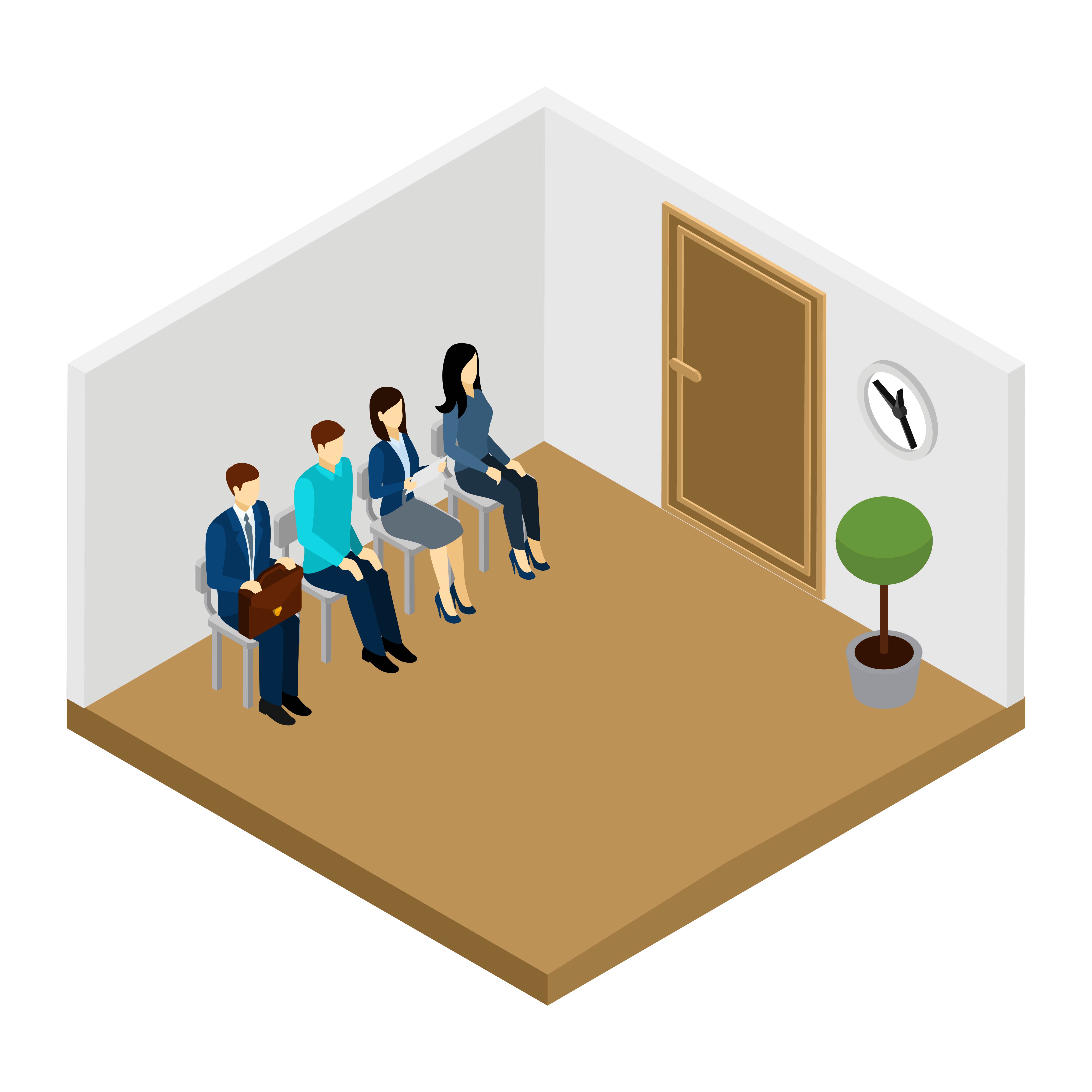 Waiting For Interview Illustration - Download Free Vectors ...
