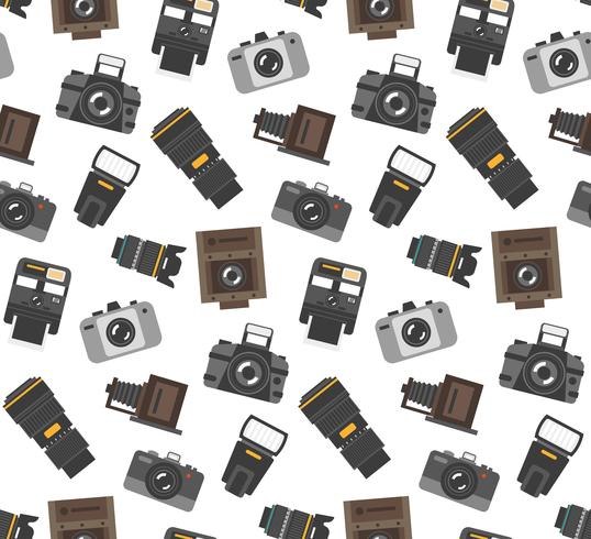  Photography gear seamless pattern  vector