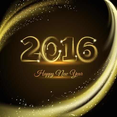 Happy New 2016 Year Print vector