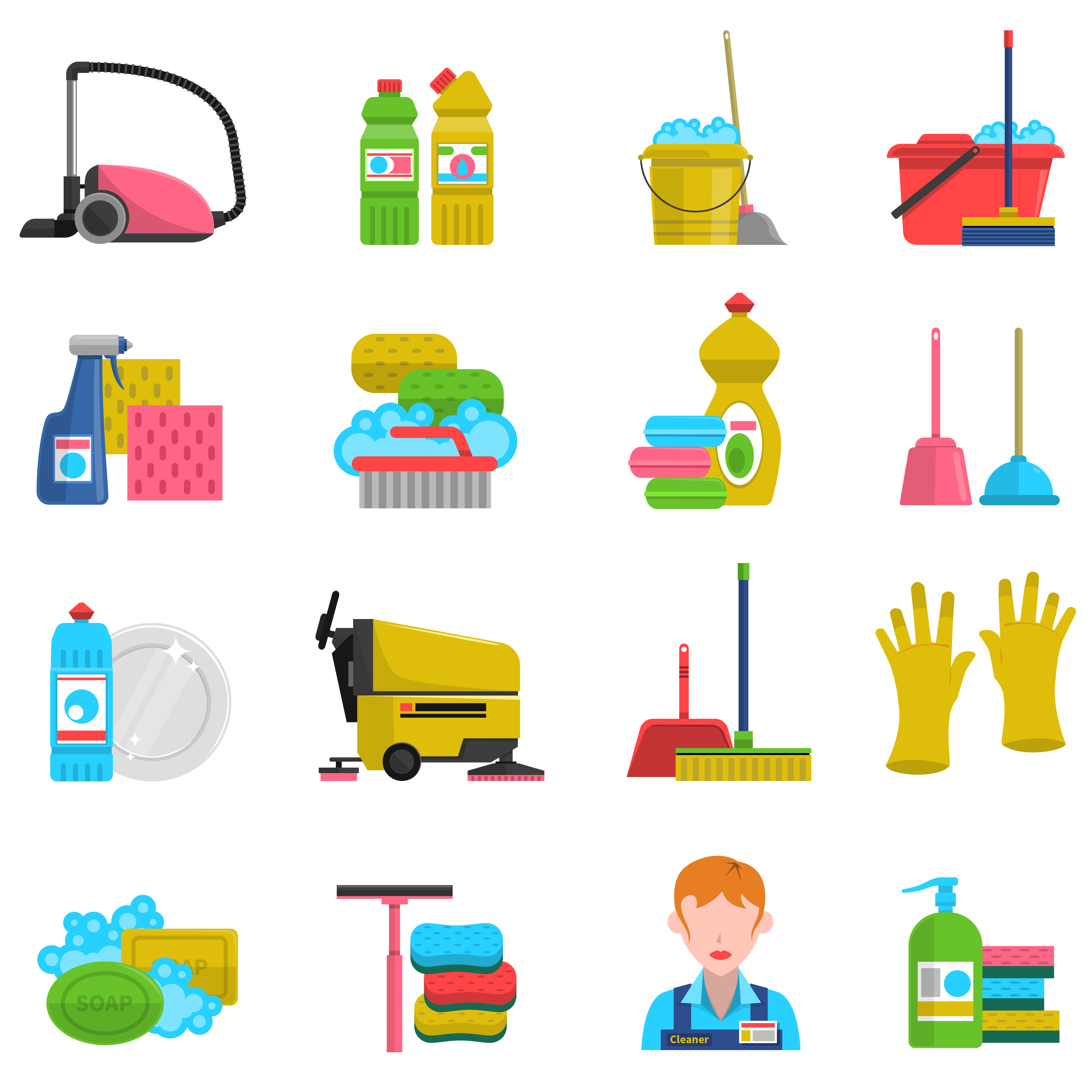 cleaning vector icons