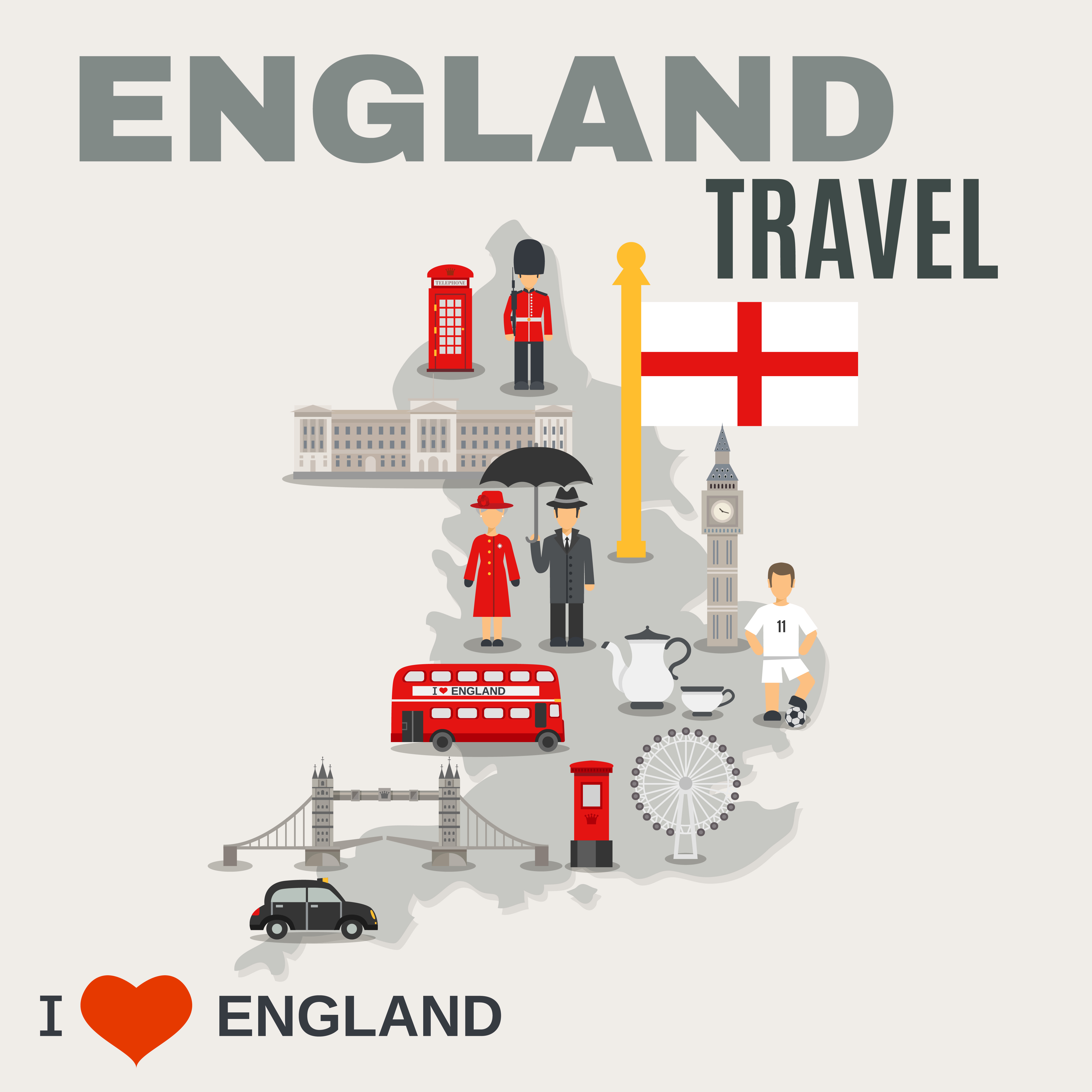 England Culture For Travelers Poster 467030 Vector Art at Vecteezy