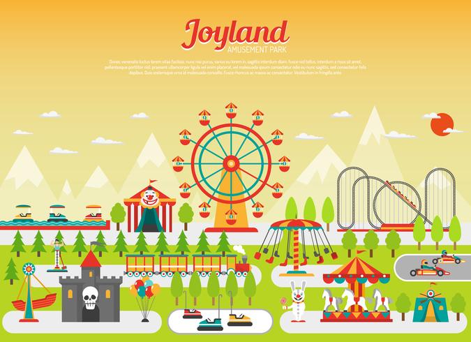 Amusement park concept vector