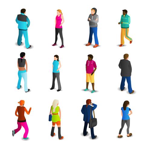 Men And Women Icons Set  vector