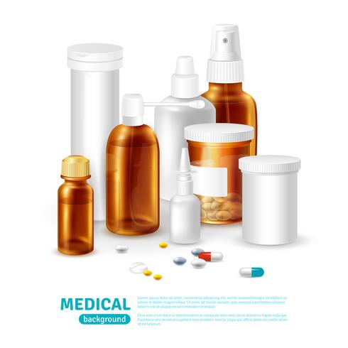 Medical Realistic Background  vector
