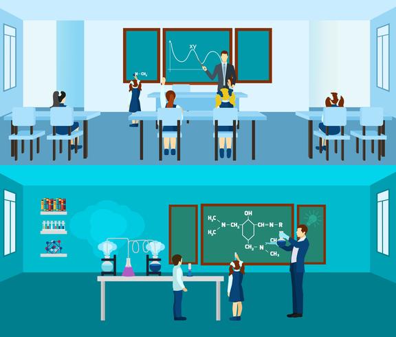 Teacher Banner Set vector