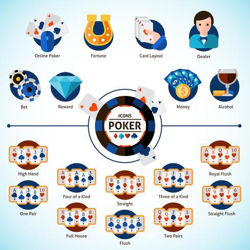Poker Icons Set vector